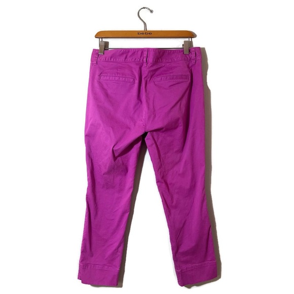 Loft Vibrant Pink Cropped Women's Pants with Zippers at Ankle Size 6 - Picture 2 of 9